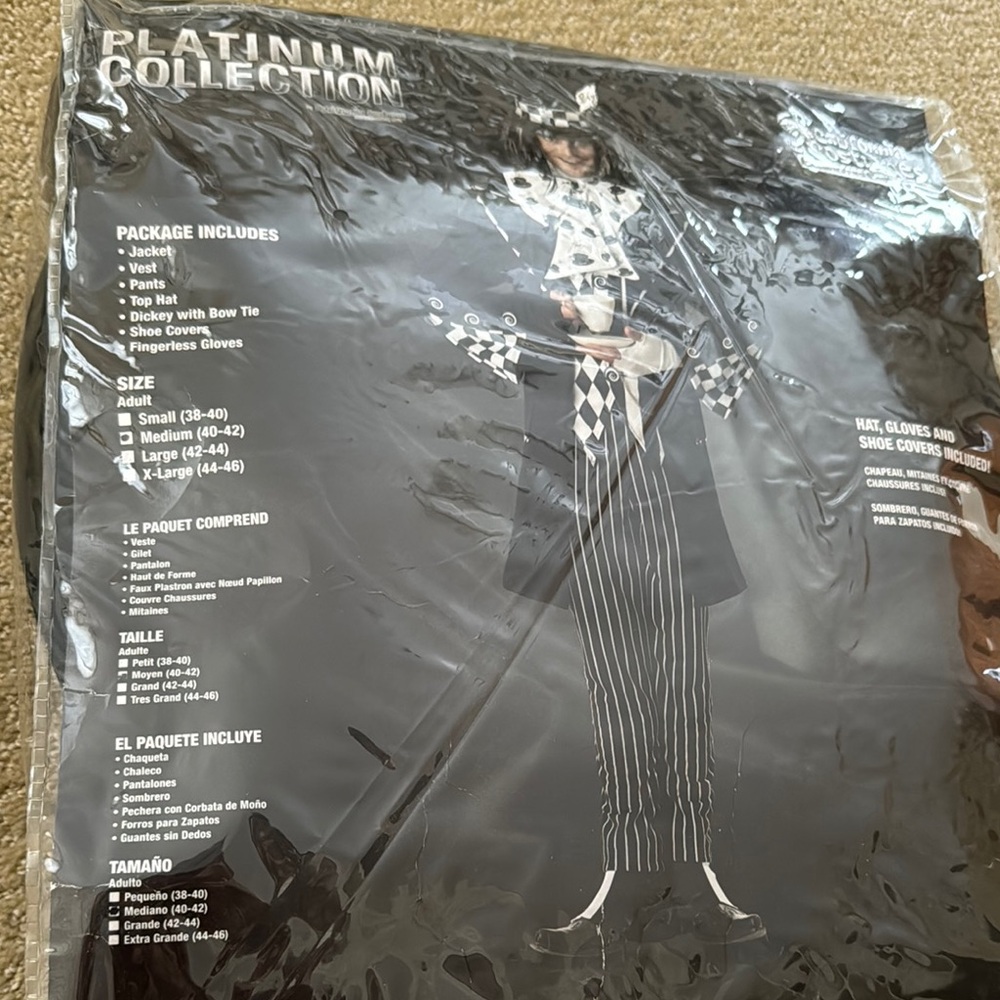 Men's Costume - Black and White